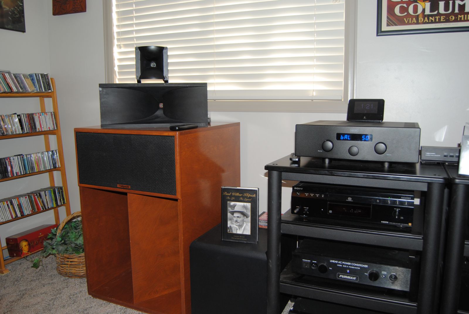 From the listening chair - yes, that's a Klipsch sub as well