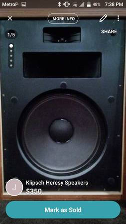 Klipsch speakers for hot sale sale on craigslist