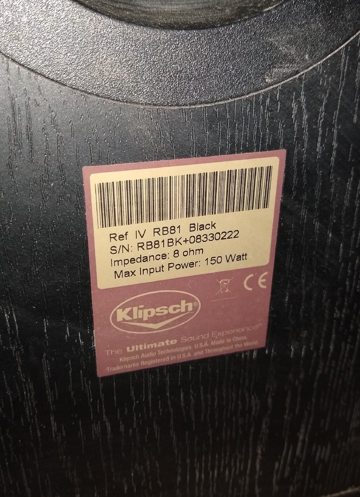 Info on Klipsch Ref IV RB81 speakers. - 2-Channel Home Audio - The ...